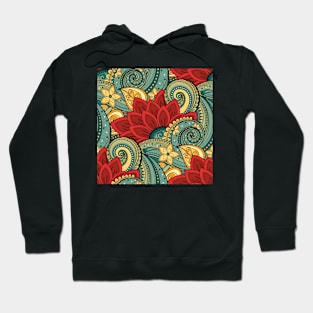 Paisley Print with Vintage Floral Motifs Hoodie